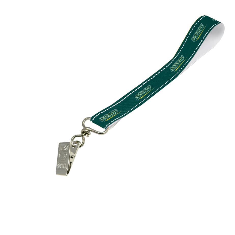 Petersham Wrist Phone Strap With Reflective Border Sublimation Print S/Sided with Crocodile Clip