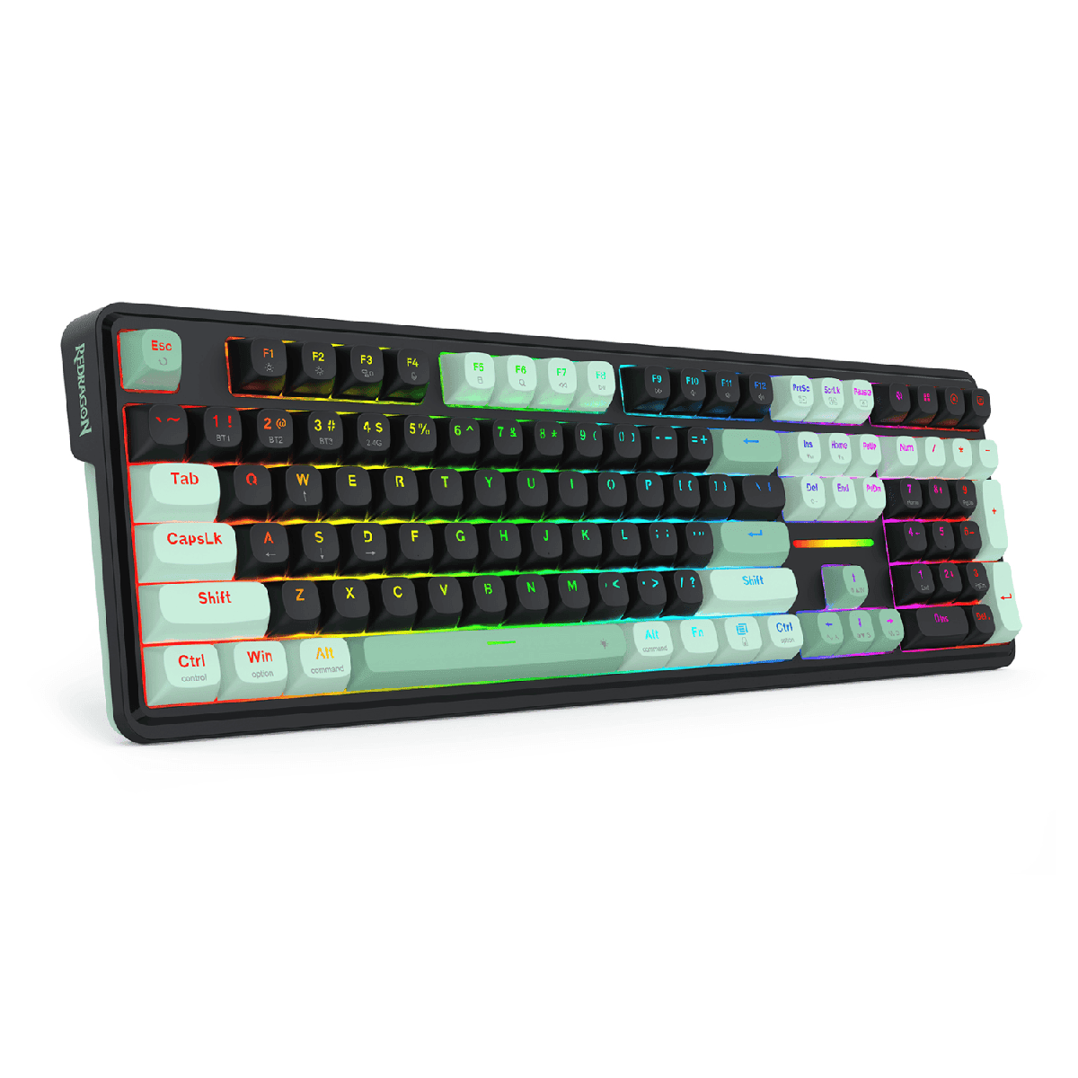 Redragon K745 PRO ANTONIUM RGB Wireless Mechanical Gaming Keyboard - Black/Green