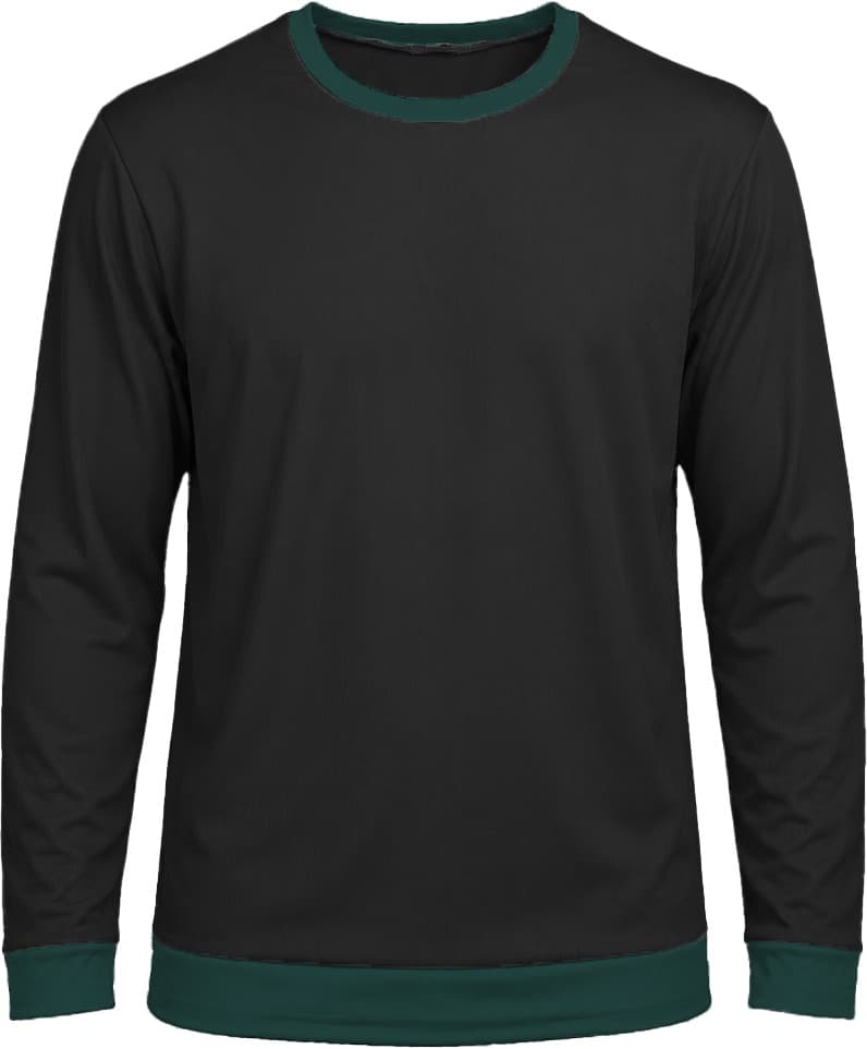 Ringer Kiddies Crew Neck T-shirt, Fitted Long Sleeve, Birdseye