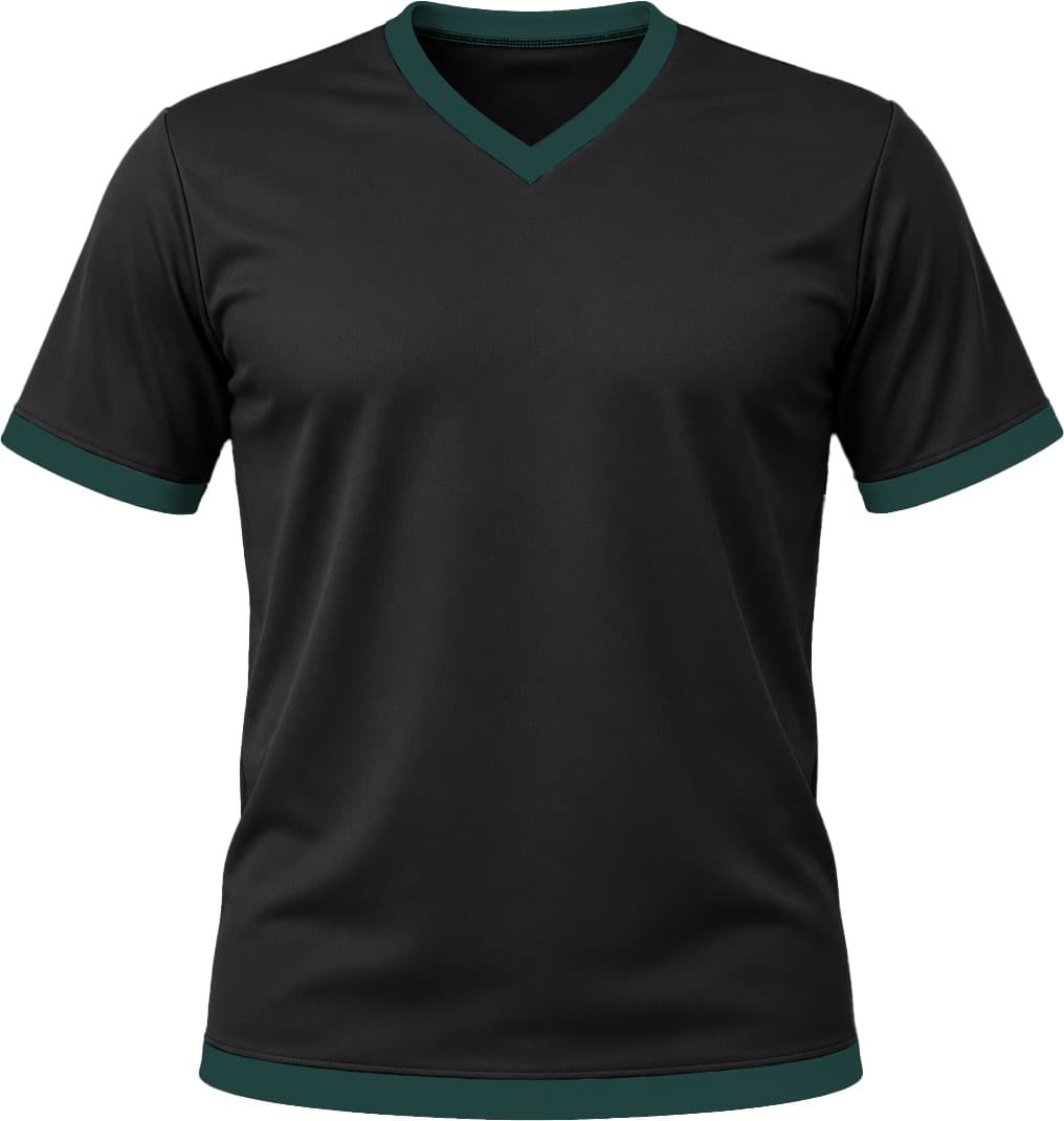 Ringer Kiddies V-Neck T-shirt, Fitted Short Sleeve