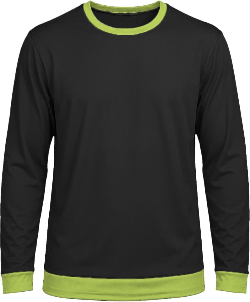 Ringer Ladies Crew Neck T-shirt, Fitted Long Sleeve, Reverse Birdseye