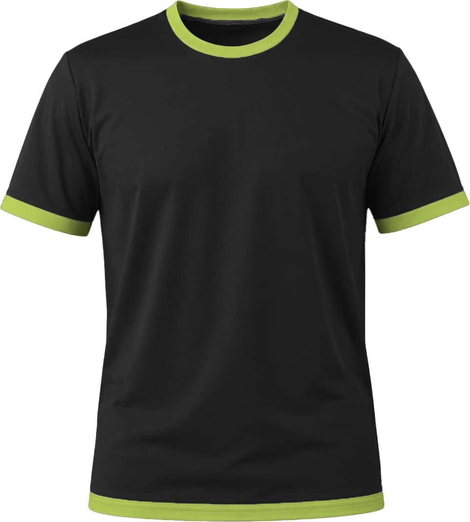 Ringer Ladies Crew Neck T-shirt, Fitted Short Sleeve, Birdseye