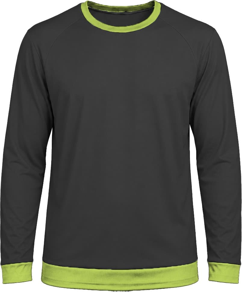Ringer Ladies Crew Neck T-shirt, Raglan Long Sleeve