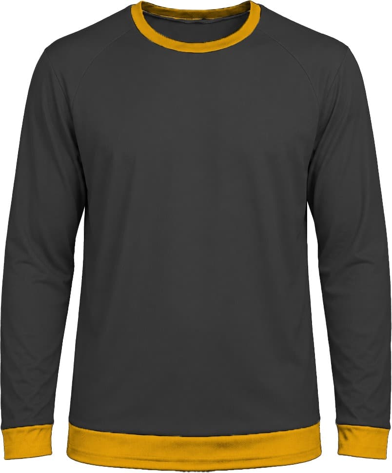 Ringer Unisex Crew Neck T-shirt, Raglan Long Sleeve, Birdseye