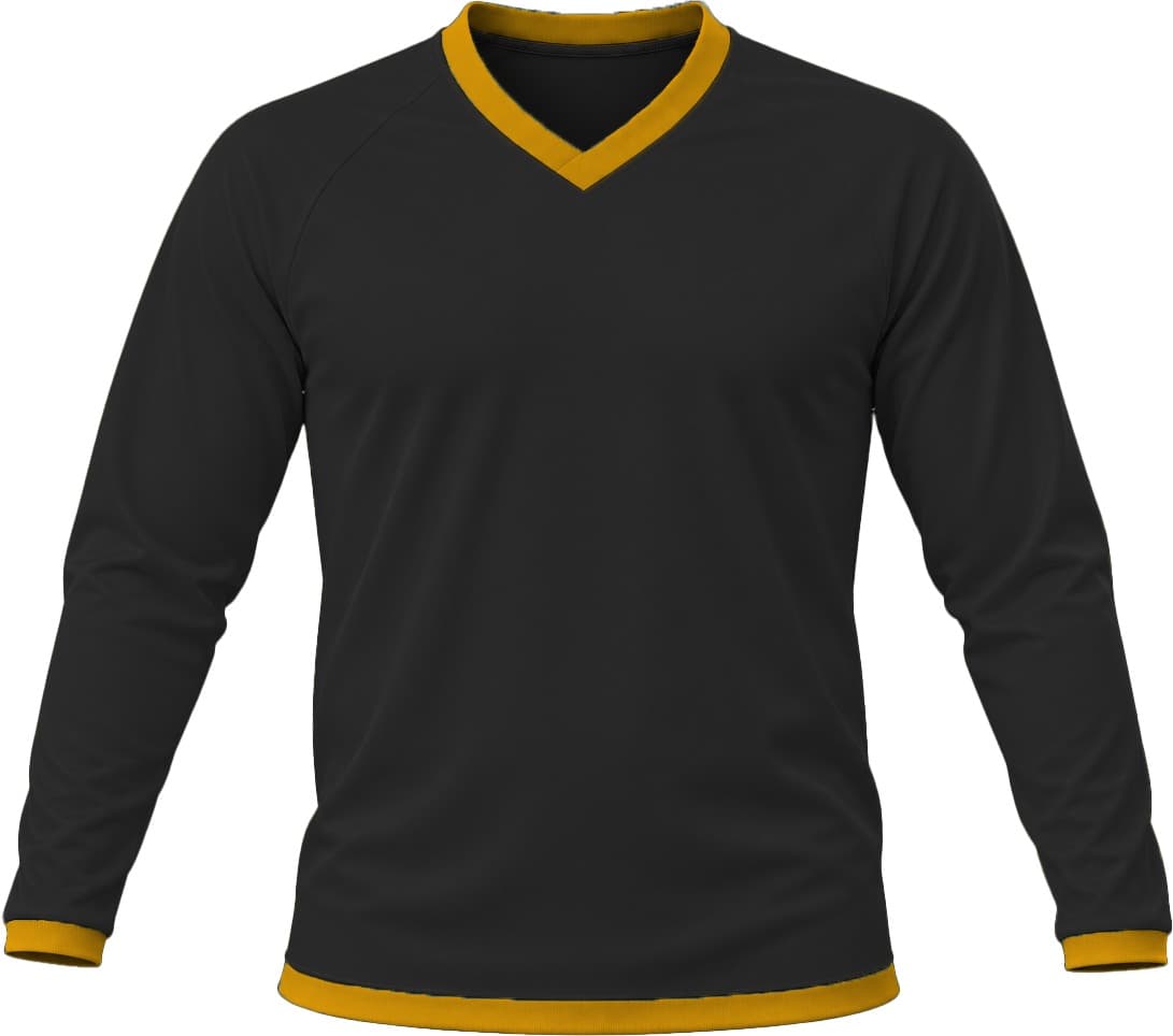 Ringer Unisex V-Neck T-shirt, Raglan Long Sleeve, Reverse Birdseye