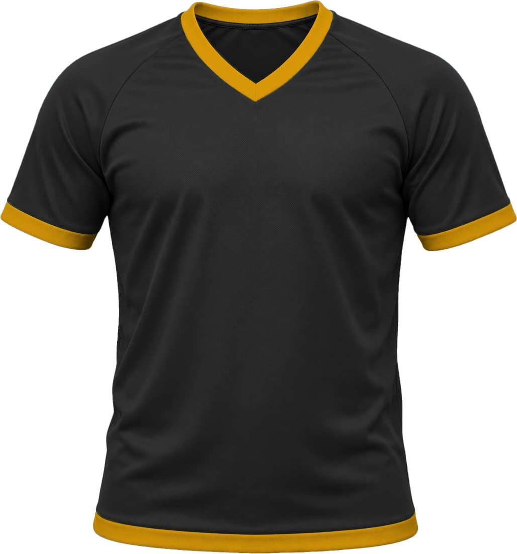 Ringer Unisex V-Neck T-shirt, Raglan Short Sleeve, Birdseye