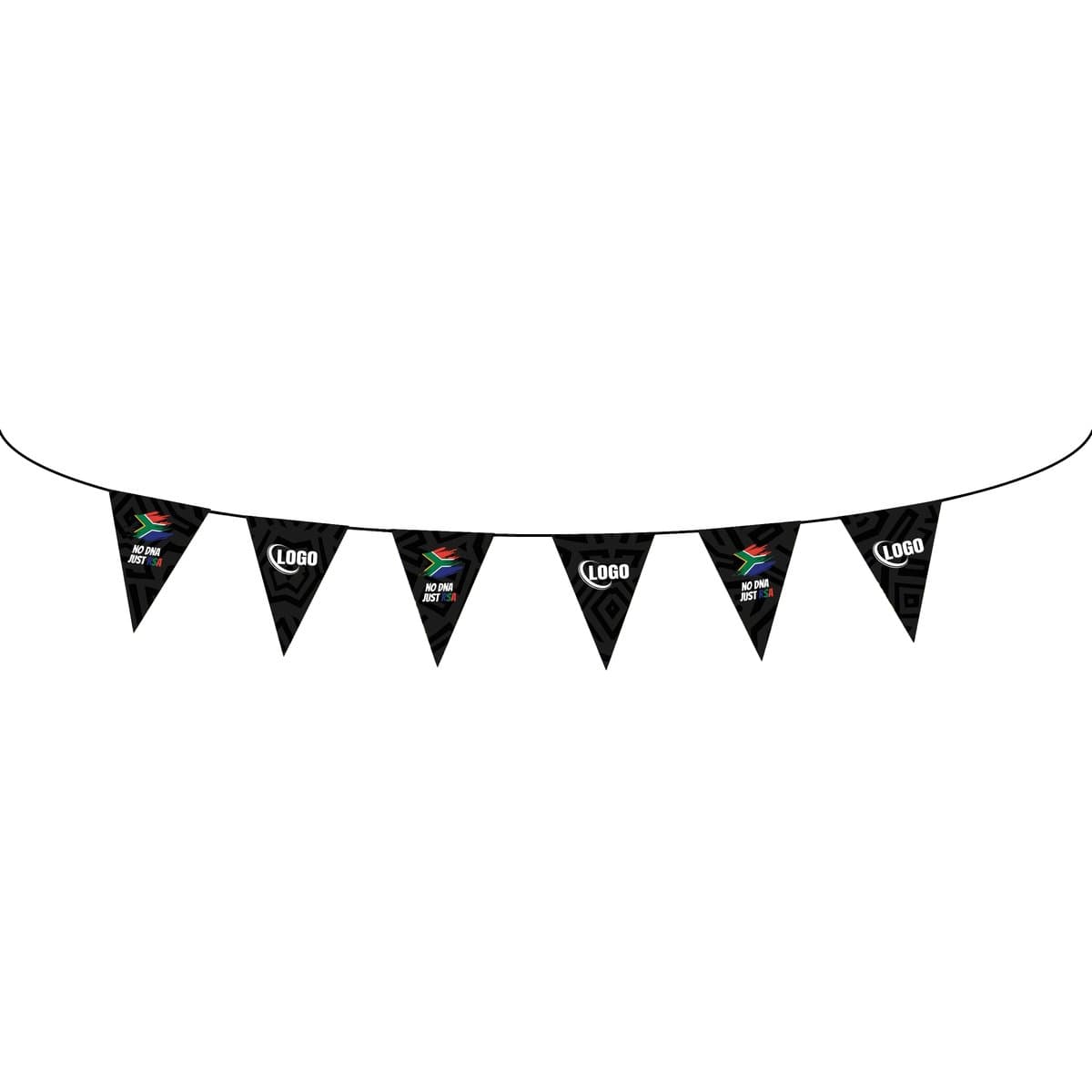Triangular Pennants. Single sided, PVC