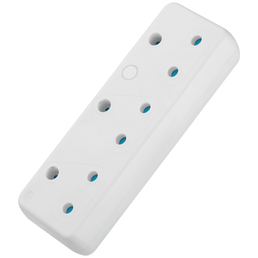 Switched 3-Way 16a Adaptor