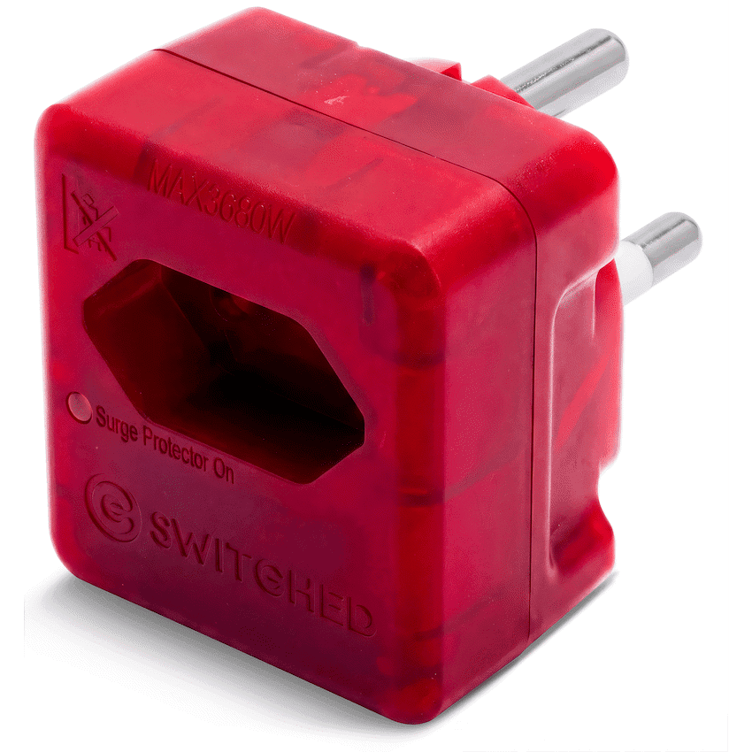 SWITCHED 1 Way High Surge Network Safe Adaptor