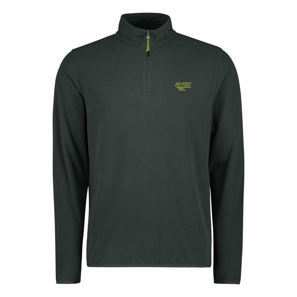 Hi-Tec Mens Tech 1/4 Zip Fleece - Deep Forest
