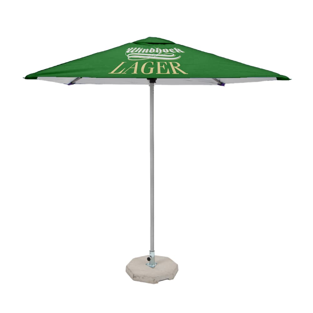 Umbrella 2m x 2m, Dye Sub, Square 4-Panel, Complete