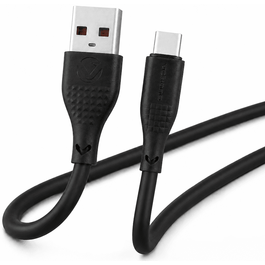Volkano Nova Series USB A to USB C 100W 1.2m TPE cable- Black