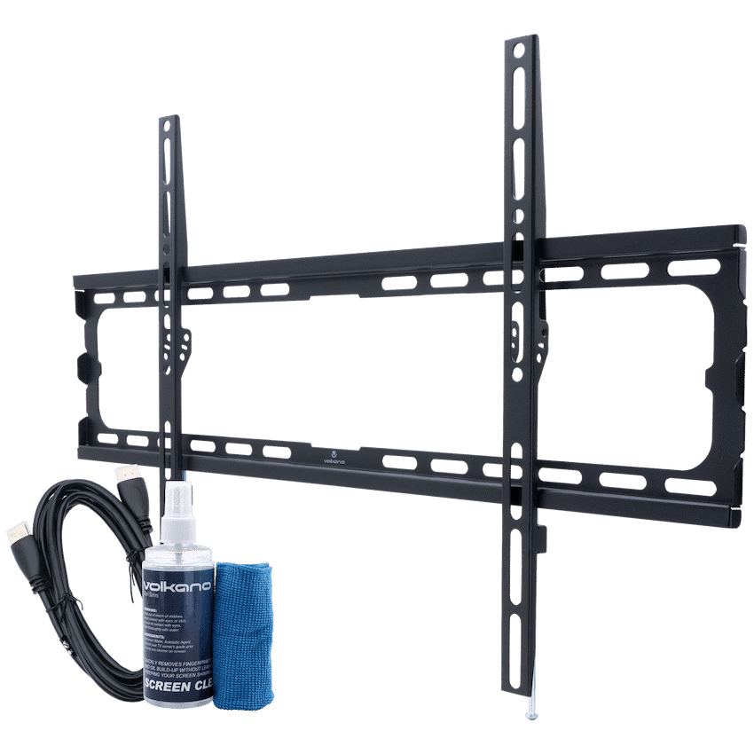 Volkano Steel Series Fixed TV Wall Mount Bundle for up to 86" TVs