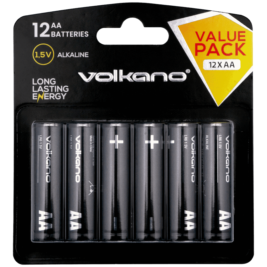 Volkano Extra AA Batteries Value Pack of 12