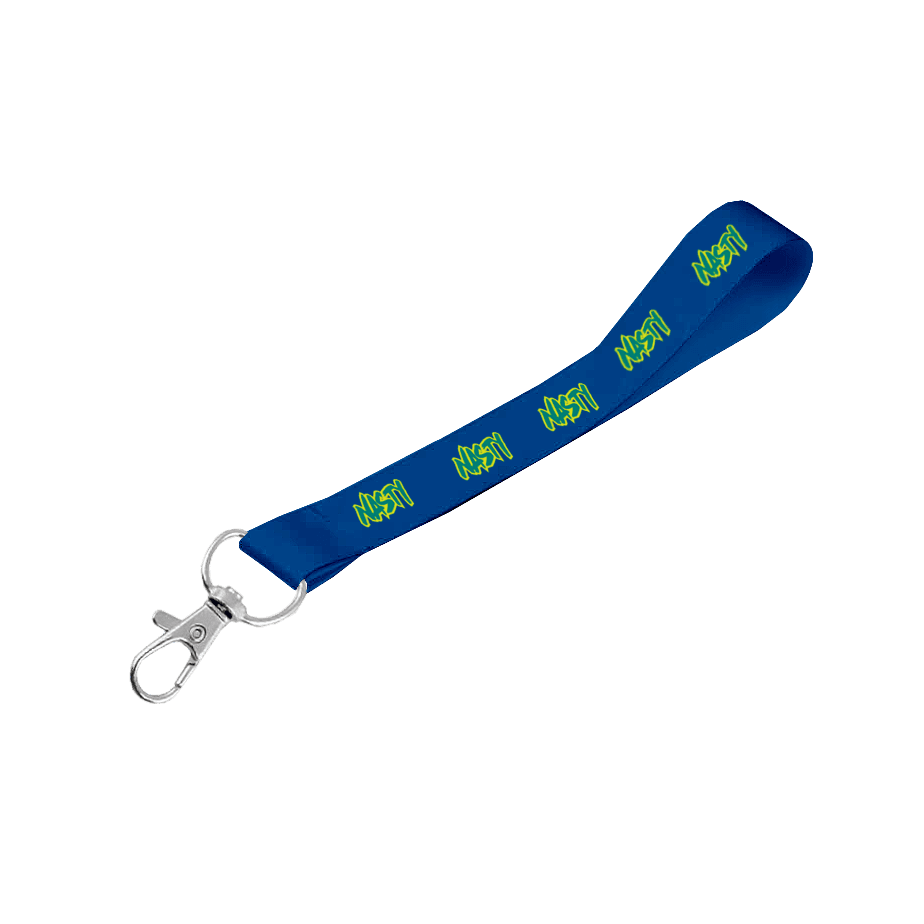 Matte Polyester Wrist Phone Strap D/Sided Print with Snap Hook 25 x 340mm