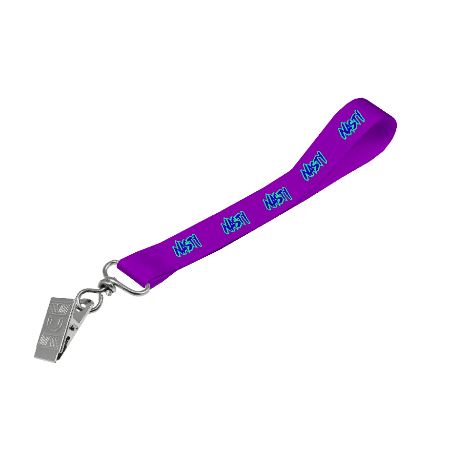 Satin Wrist Phone Strap D/Sided Print with Crocodile Clip 15 x 340mm