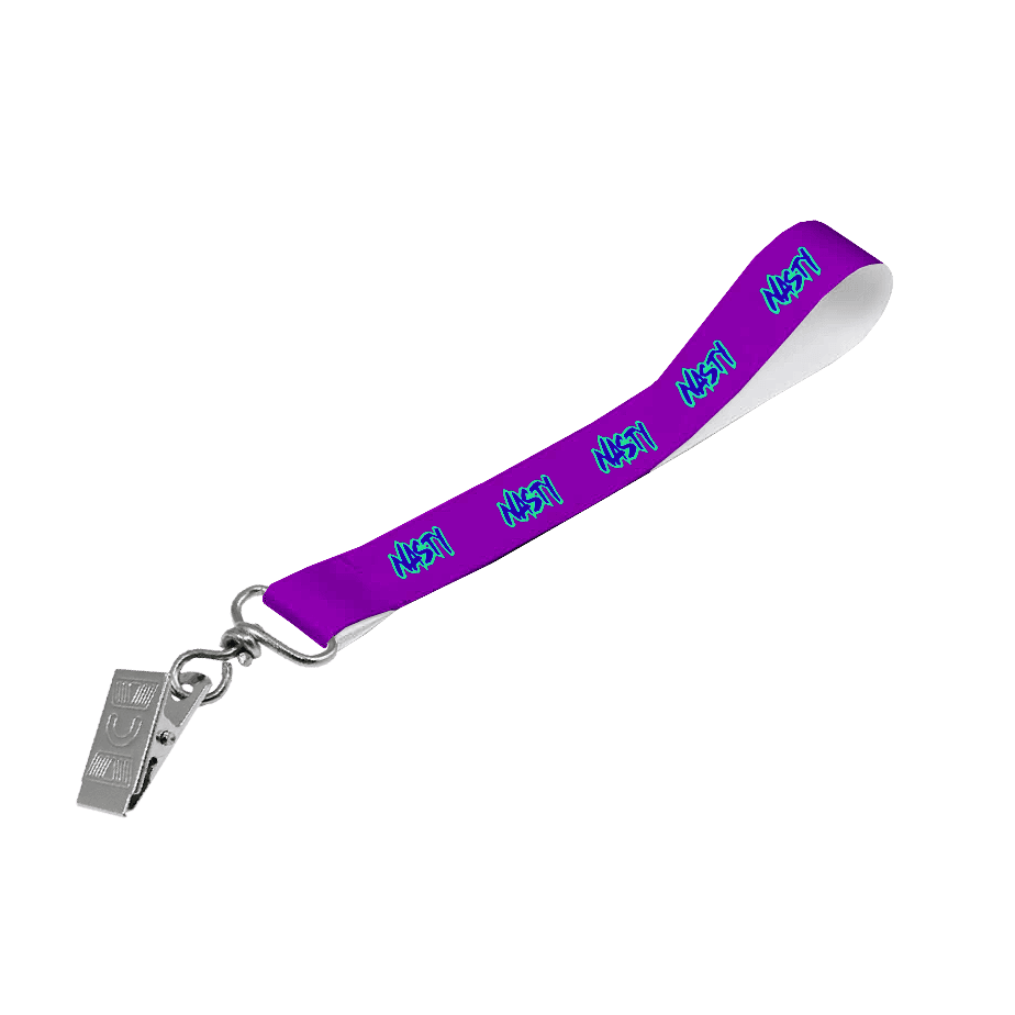 Satin Wrist Phone Strap S/Sided Print with Crocodile Clip 15 x 340mm