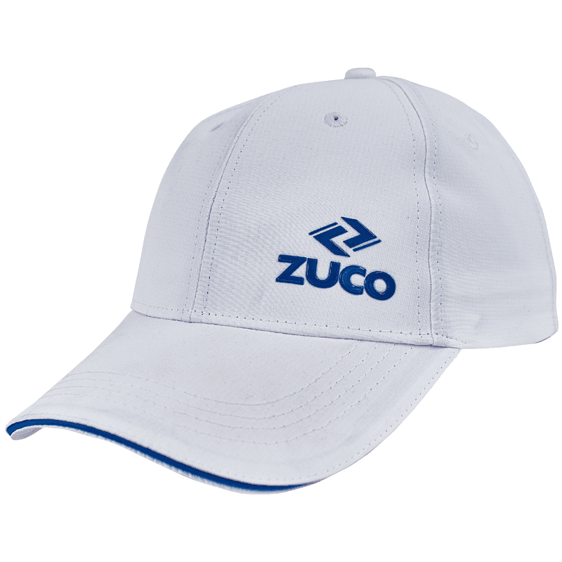 Zuco 6 Panel Polyester Cap - White