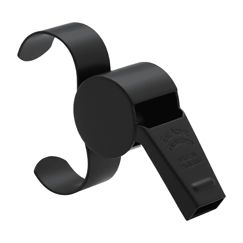 Acme 477/59.5 Thunderer Matt Black Finger Grip Whistle