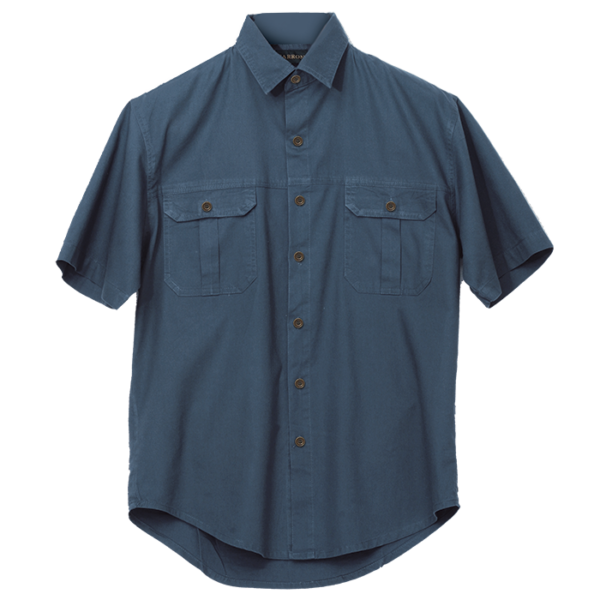 Plain Bush Shirt Mens - Image 4
