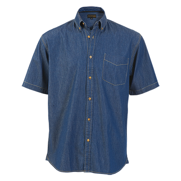 Denver Denim Shirt Short Sleeve Mens - Image 3