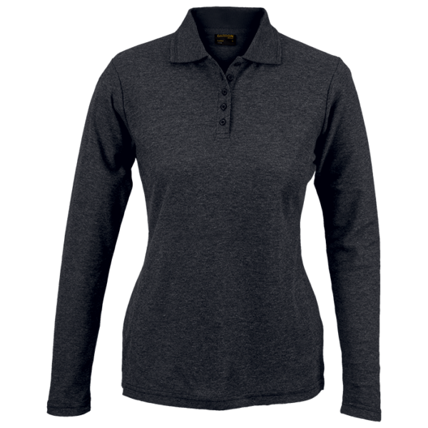 175g Pique Knit Long Sleeve Golfer Ladies - Image 3