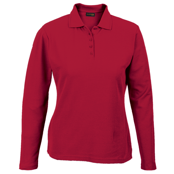 175g Pique Knit Long Sleeve Golfer Ladies - Image 5