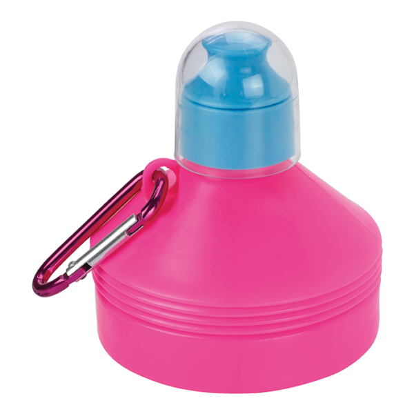 600ml Collapsible Water Bottle with Carabiner Clip