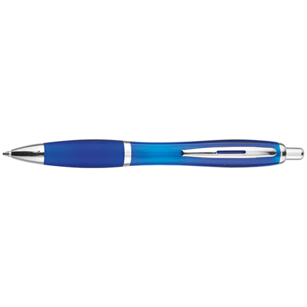 Curved Design Ballpoint Pen with Coloured Barrel - Image 4