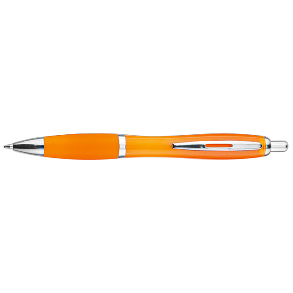 Curved Design Ballpoint Pen with Coloured Barrel - Image 6