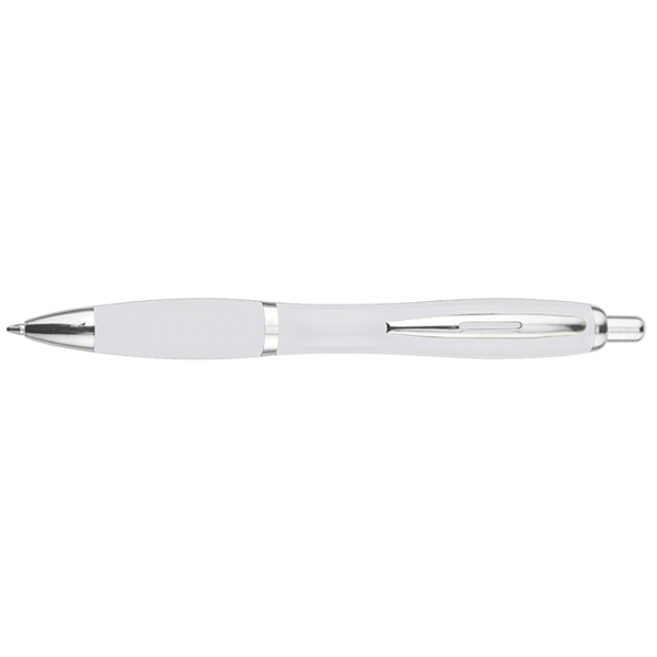 Curved Design Ballpoint Pen with Coloured Barrel - Image 7