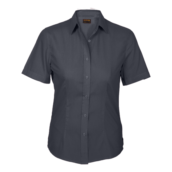 Basic Poly Cotton Blouse Short Sleeve Ladies - Image 3