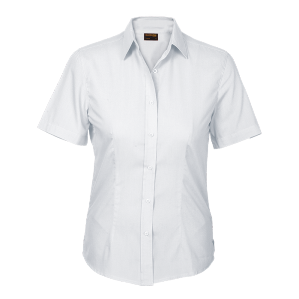 Basic Poly Cotton Blouse Short Sleeve Ladies - Image 6