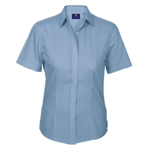 Basic Poly Cotton Blouse Short Sleeve Ladies - Image 8