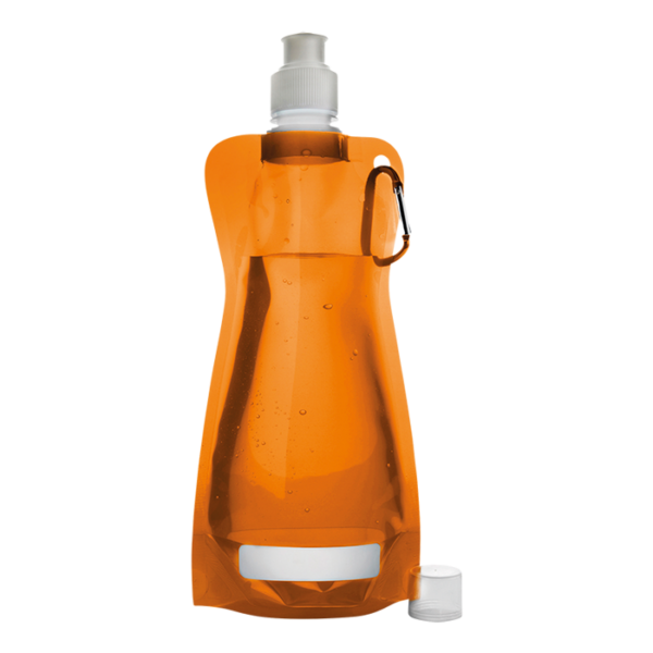 420ml Foldable Water Bottle with Carabiner Clip - Image 4