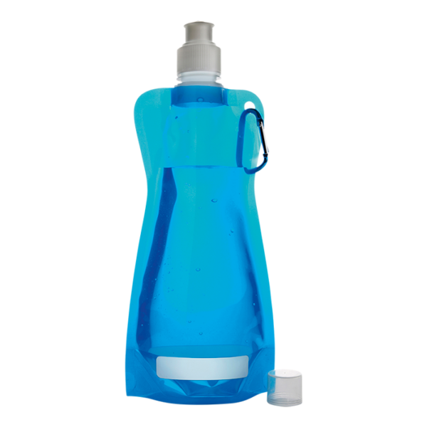 420ml Foldable Water Bottle with Carabiner Clip - Image 6