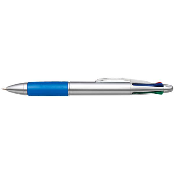 4 Colour Ballpoint Pen with Rubber Grip - Image 5