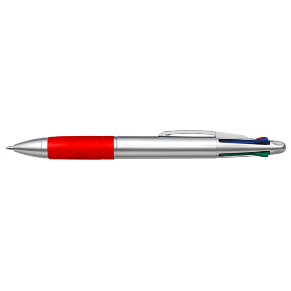 4 Colour Ballpoint Pen with Rubber Grip - Image 3