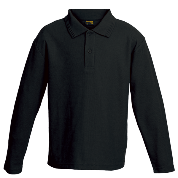 175g Pique Knit Long Sleeve Golfer Kiddies - Image 3