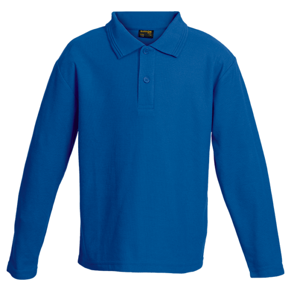 175g Pique Knit Long Sleeve Golfer Kiddies - Image 6