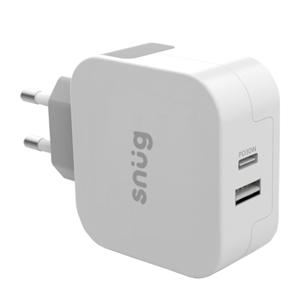 Snug Wall Charger PD 30W Two Ports