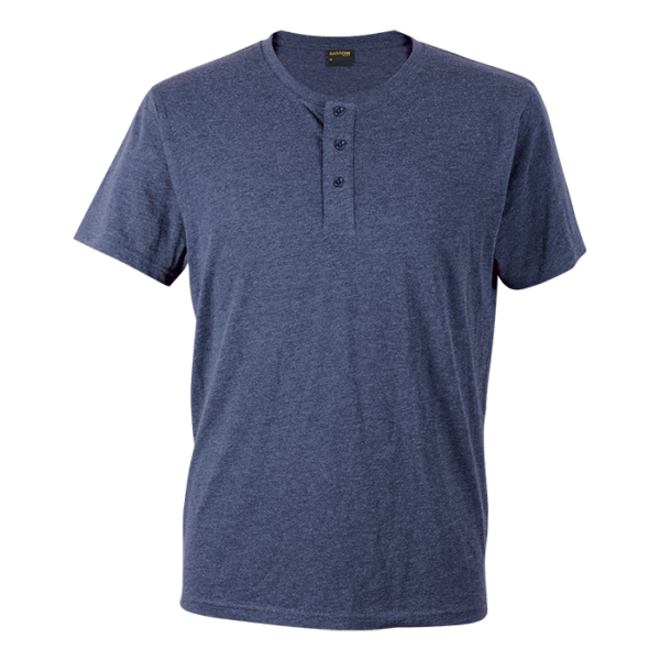 Henley Short Sleeve T-Shirt Mens - Image 3