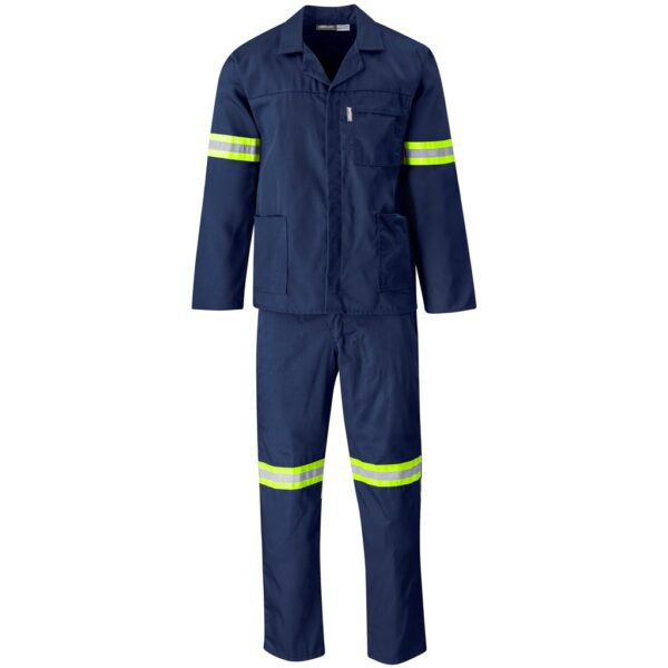 Trade Polycotton Conti Suit - Reflective Arms & Legs - Yellow Taped - Image 2