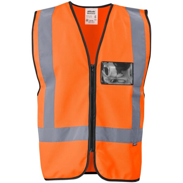 Direction En4 Hi-Viz Reflective Full Zip Vest - Image 4