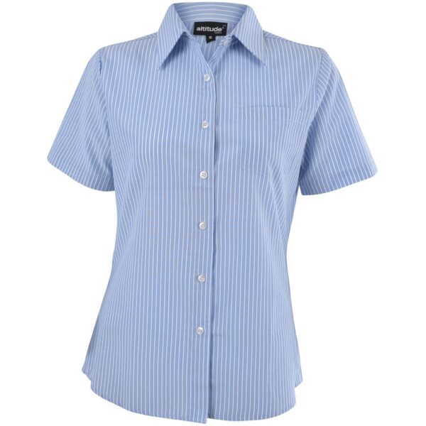 Ladies Short Sleeve Drew Shirt - Light Blue - Image 2