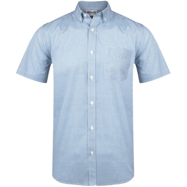 Mens Short Sleeve Edinburgh Shirt - Blue - Image 2