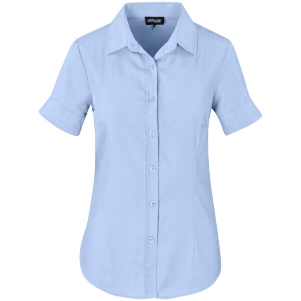 Ladies Short Sleeve Nottingham Shirt - Image 3