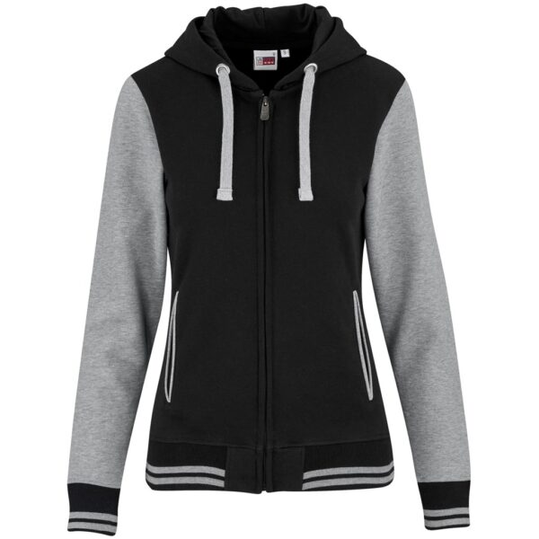 Ladies Princeton Hooded Sweater - Black - Image 2