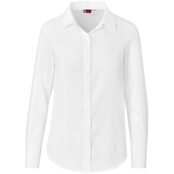 Ladies Long Sleeve Wallstreet Shirt - White