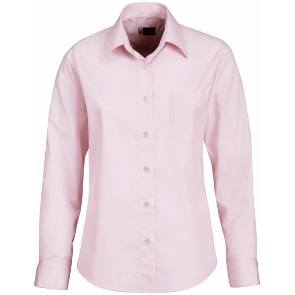 Ladies Long Sleeve Washington Shirt - Pink - Image 2